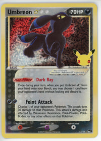 Pokemon Single: Umbreon Star- Celebrations: Classic Collection NM