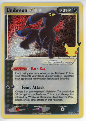 Pokemon Single: Umbreon Star- Celebrations: Classic Collection NM