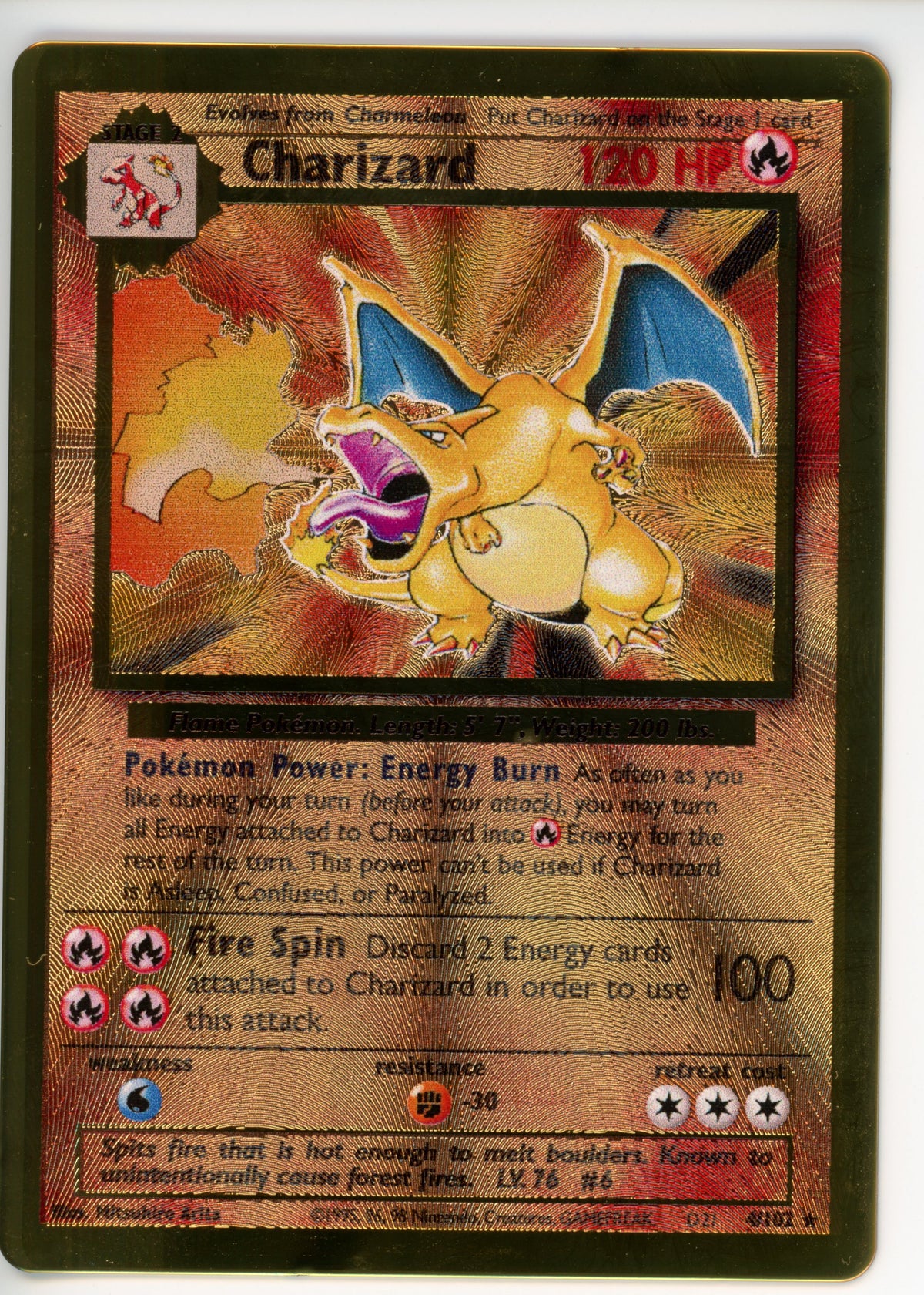 Pokemon Single: Charizard (Celebrations Metal Card) MCAP- NM