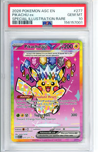 Pokemon Graded: Pikachu EX #277 Special Illustration 2026 PSA 10