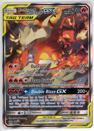 Pokemon Single: Rashiram & Charizard GX SM201 LP