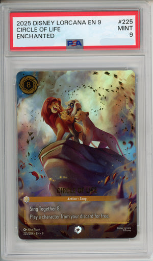 Lorcana Graded: Circle of Life- Enchanted 2025 #225 PSA 9