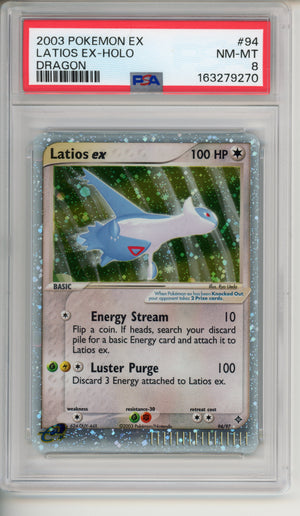 Pokemon Graded: Latios EX Holo #94 PSA 8