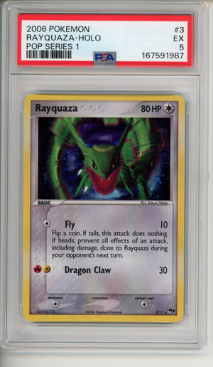 Pokemon Graded: Rayquaza Holo #3 PSA 5