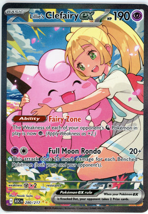 Pokemon Single: Lillie's Clefairy EX 280/217 NM