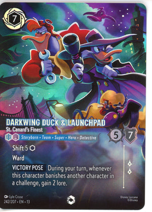 Lorcana Single: Darkwing Duck & Launchpad  242/207 EN NM