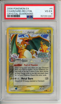 Pokemon Graded: Charizard Rev Foil Crystal Guardians PSA 4