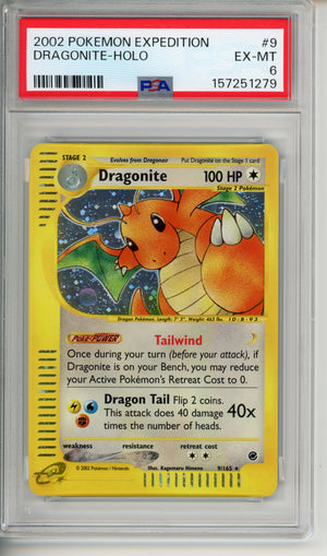 Pokemon Graded: Dragonite Holo 2002 #9 PSA 6