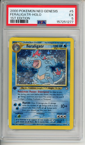 Pokemon Graded: Feraligatr Neo Gen 1st Ed PSA 5