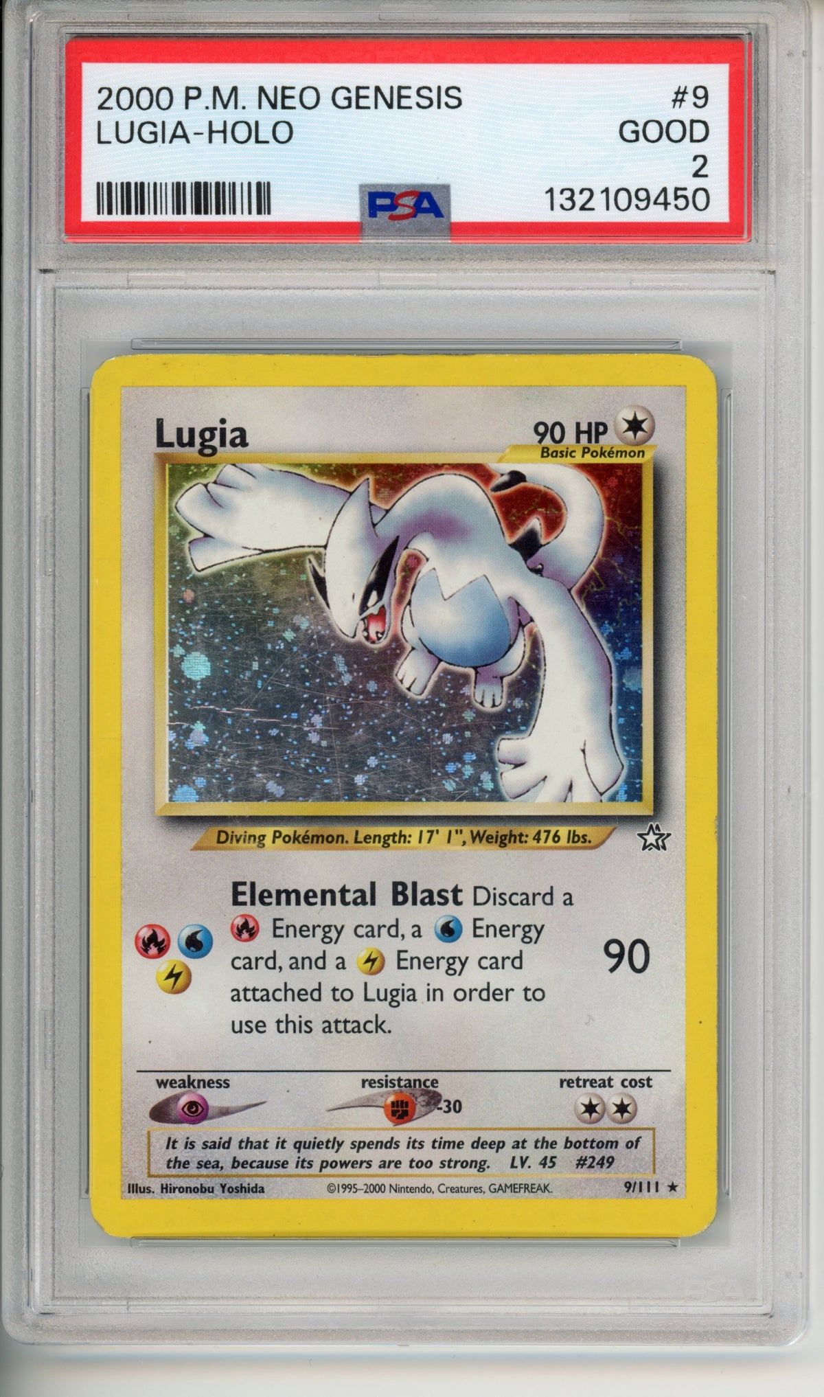 Pokemon Graded: Lugia Holo Neo Genesis PSA 2