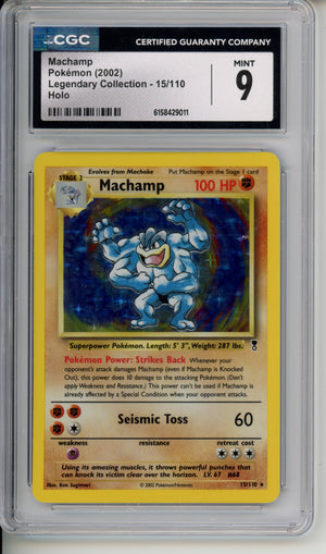 Pokemon Graded: Machamp Legendary Collection CGC 9