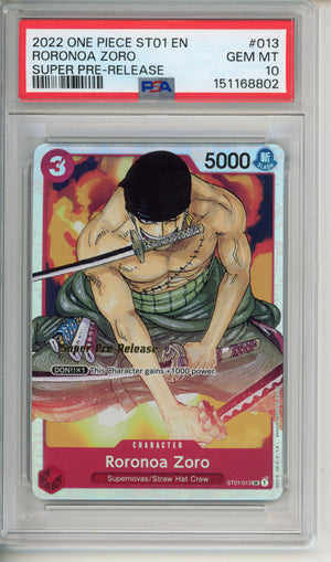 One Piece Graded: Roronoa Zoro Super Pre-Release PSA 10