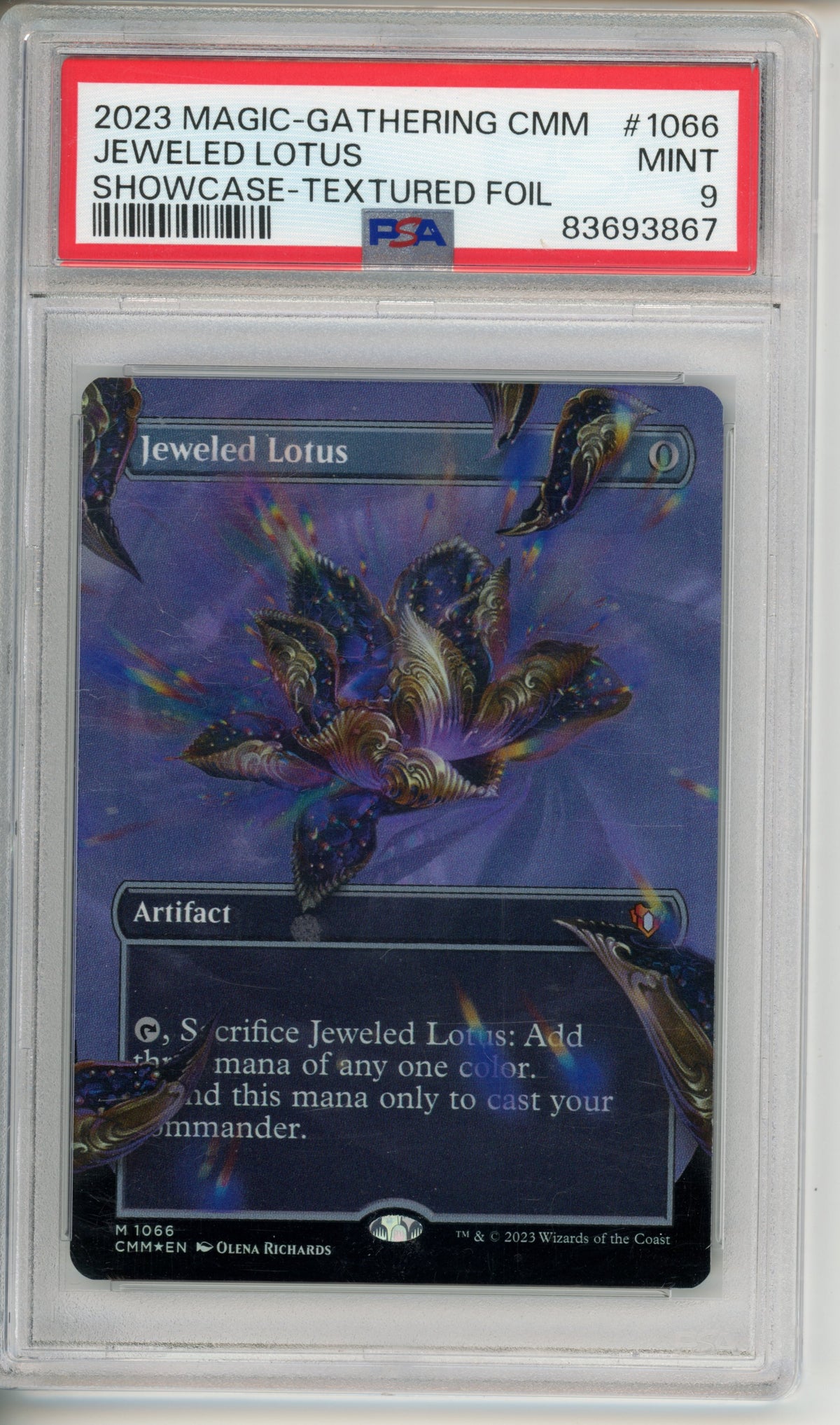 Magic Graded: Jeweled Lotus #1066 Textured Foil PSA 9