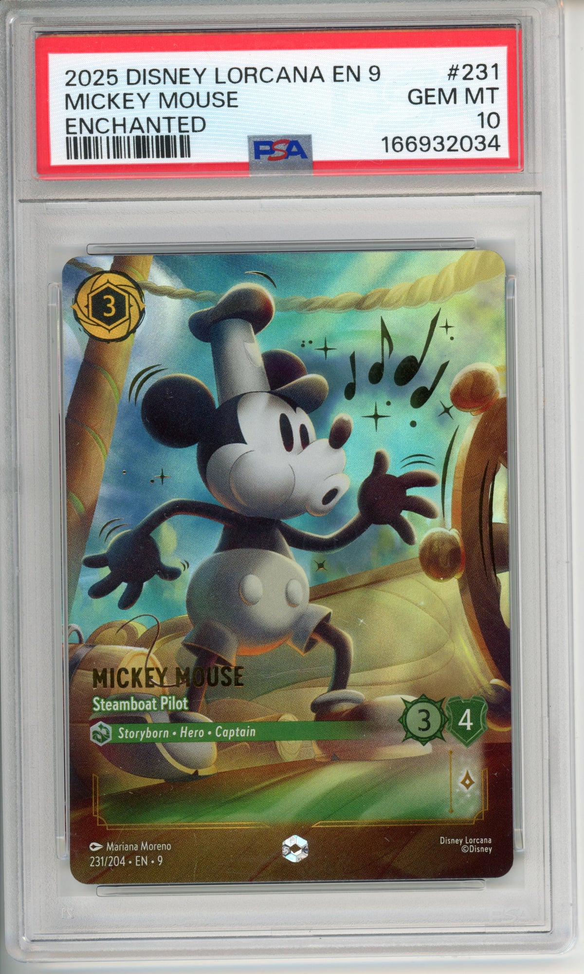 Lorcana Graded: Mickey Mouse Enchanted #231 PSA 10