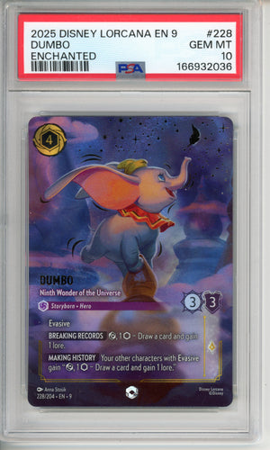 Lorcana Graded: Dumbo Enchanted #228 PSA 10