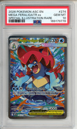 Pokemon Graded: Mega Feraligatr EX #274 PSA 10
