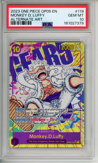 One Piece Graded: Monkey. D. Luffy Alt Art OP05-119 PSA 10