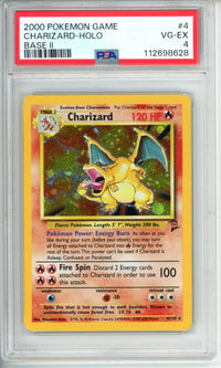 Pokemon Graded: Charizard Holo Base Set 2 2000 PSA 4