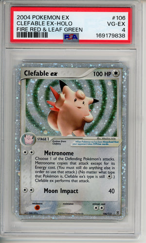Pokemon Graded: Clefable EX Holo (2004) #106 PSA 4