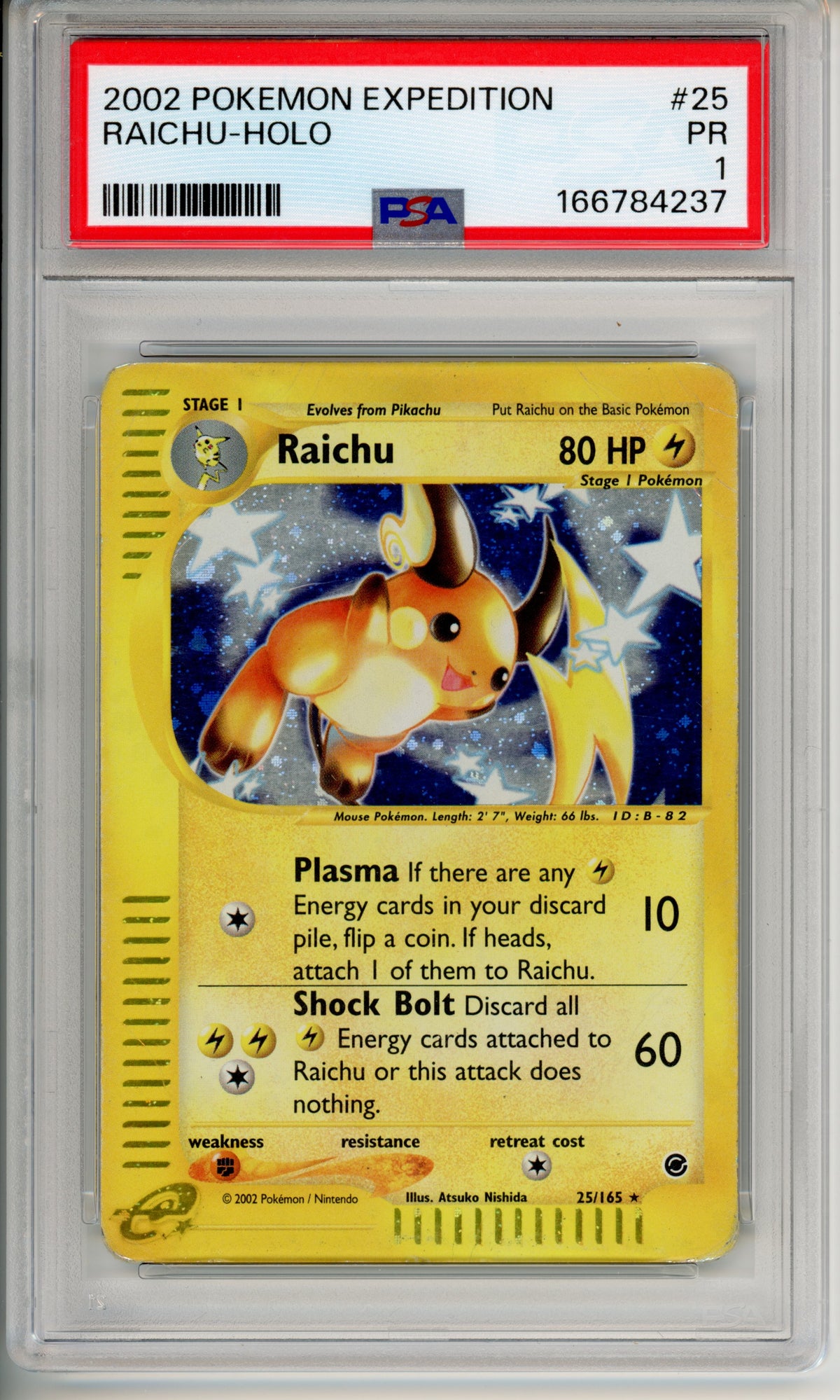 Pokemon Graded: Raichu Holo #25 PSA 1