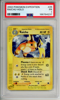 Pokemon Graded: Raichu Holo #25 PSA 1
