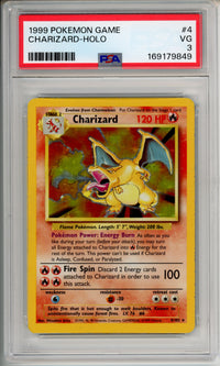 Pokemon Graded: Charizard - Holo (1999) #4 PSA 3