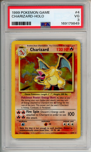 Pokemon Graded: Charizard - Holo (1999) #4 PSA 3