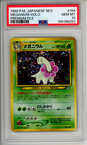 Pokemon Graded: JP Meganium- Holo #154 PSA 10