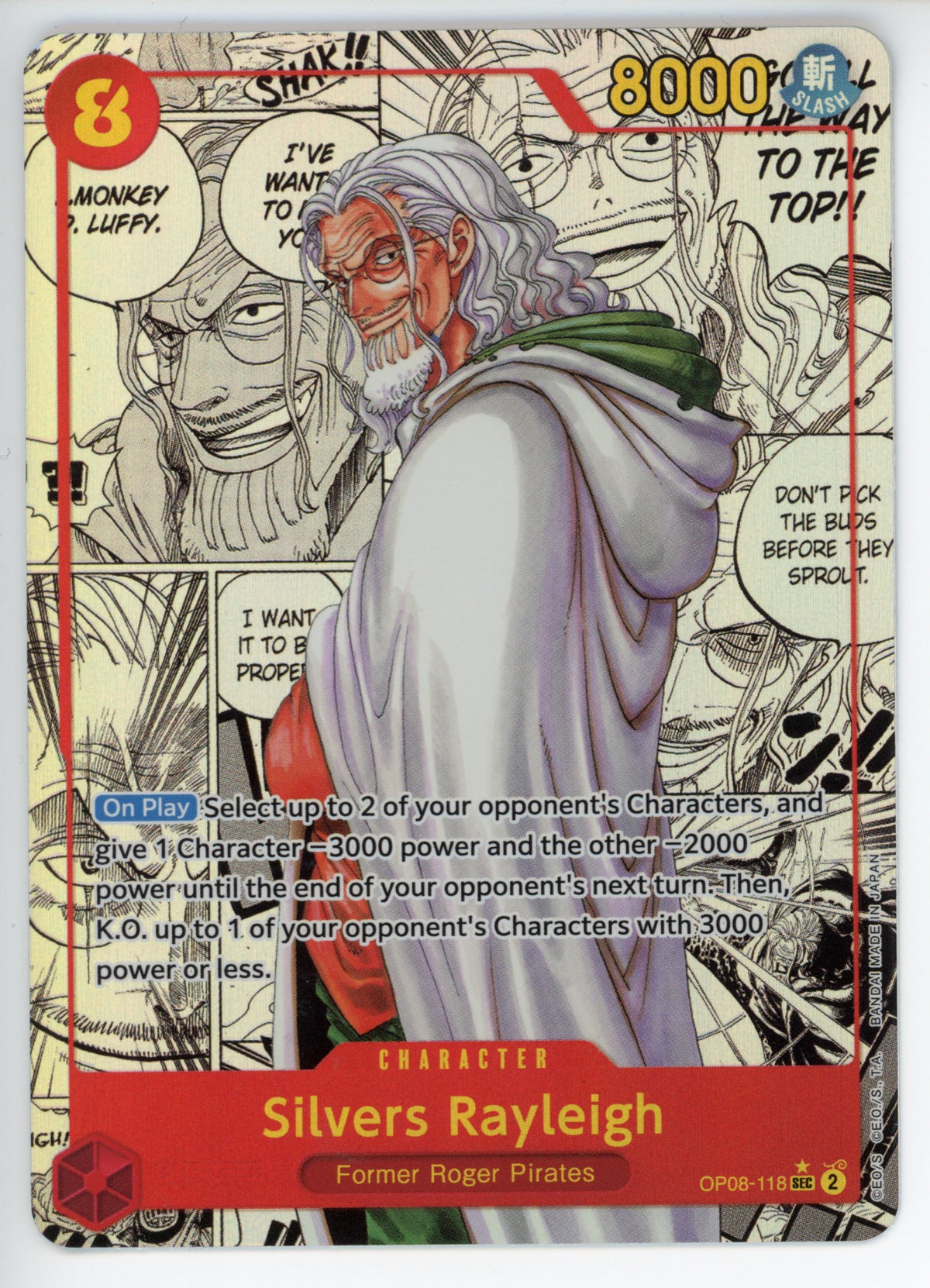 One Piece Single: Silvers Rayleigh OP08-118 NM