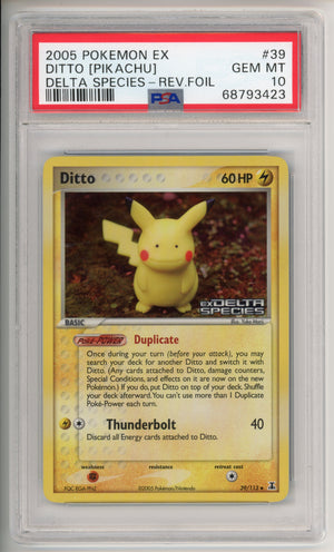 Pokemon Graded: Ditto (Pikachu) Rev. Foil Delta Species PSA 10