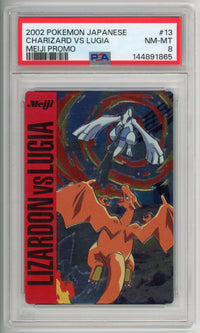 Pokemon Graded: JP Charizard Vs Lugia Meiji Promo #13 PSA 8
