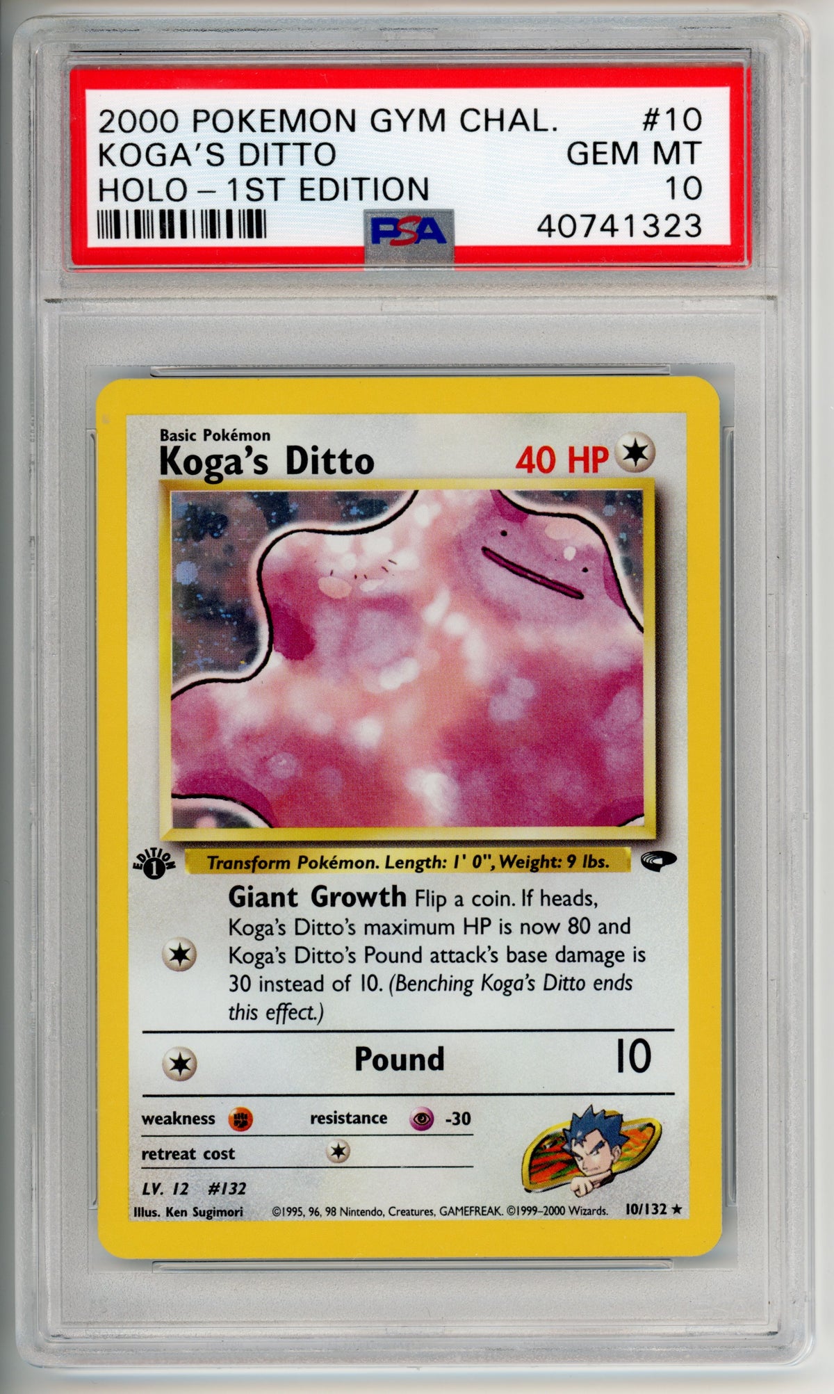 Pokemon Graded: Koga's Ditto 1st Ed. Holo Gym Challenge PSA 10