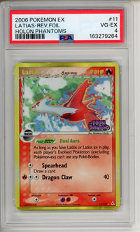 Pokemon Graded: Latias Rev Foil #11 Holon Phantons Stamped PSA 4
