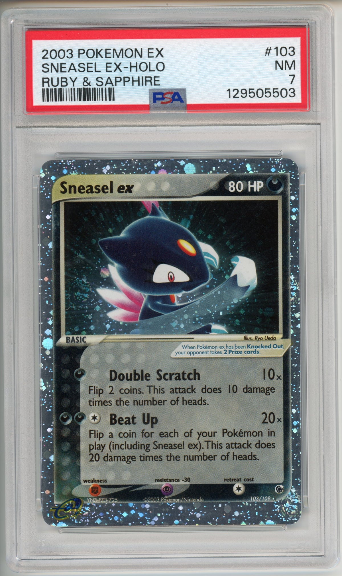 Pokemon Graded: Sneasel EX Holo (2003) PSA 7