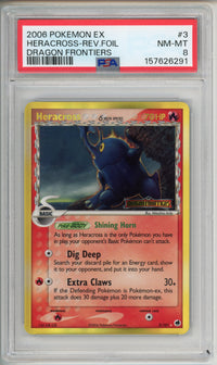 Pokemon Graded: Heracross Rev Foil (2006) #3/101 PSA 8