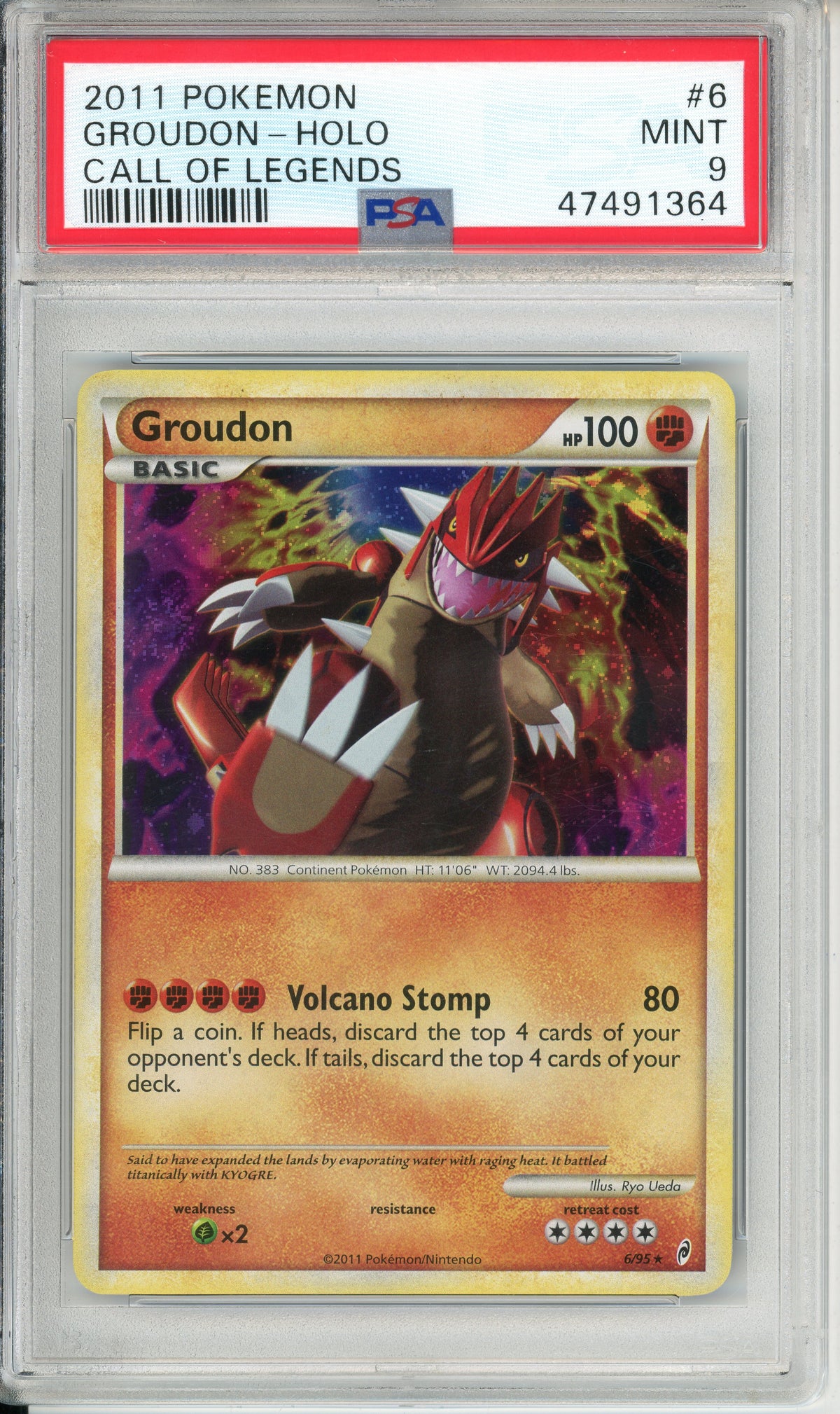 Pokemon Graded: Groudon 6/95 Call Of Legends (2011) Holo PSA 9