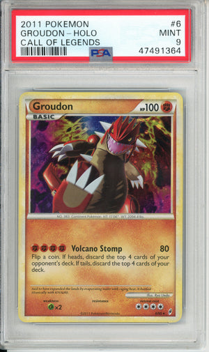 Pokemon Graded: Groudon 6/95 Call Of Legends (2011) Holo PSA 9