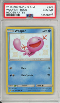 Pokemon Graded: Wooper SV9/SV94 Hidden Fates (2019) Shiny Holo PSA 10