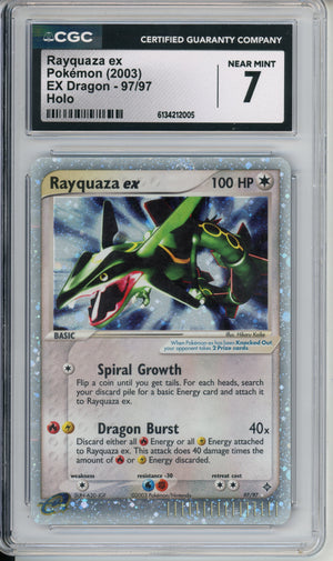 Pokemon Graded: Rayquaza ex 97/97 EX Dragon (2003) Holo CGC 7