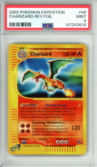 Pokemon Graded: Charizard 40/165 Expedition (2002) Reverse Foil PSA 9