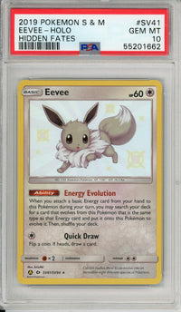 Pokemon Graded: Eevee SV41/SV94 Hidden Fates (2019) Shiny Holo PSA 10