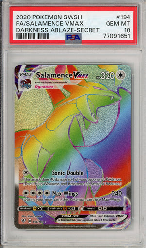 Pokemon Graded: Salamence VMAX PSA 10 Double Infinity Gaming Pokemon Graded: Salamence VMAX PSA 10 Double Infinity Gaming