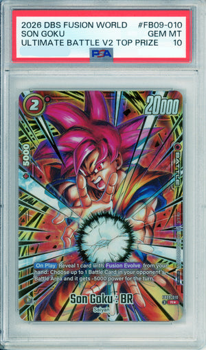 Dragon Ball Graded: Son Goku FB09-010 Ultimate Battle V2 Top Prize (2026) PSA 10