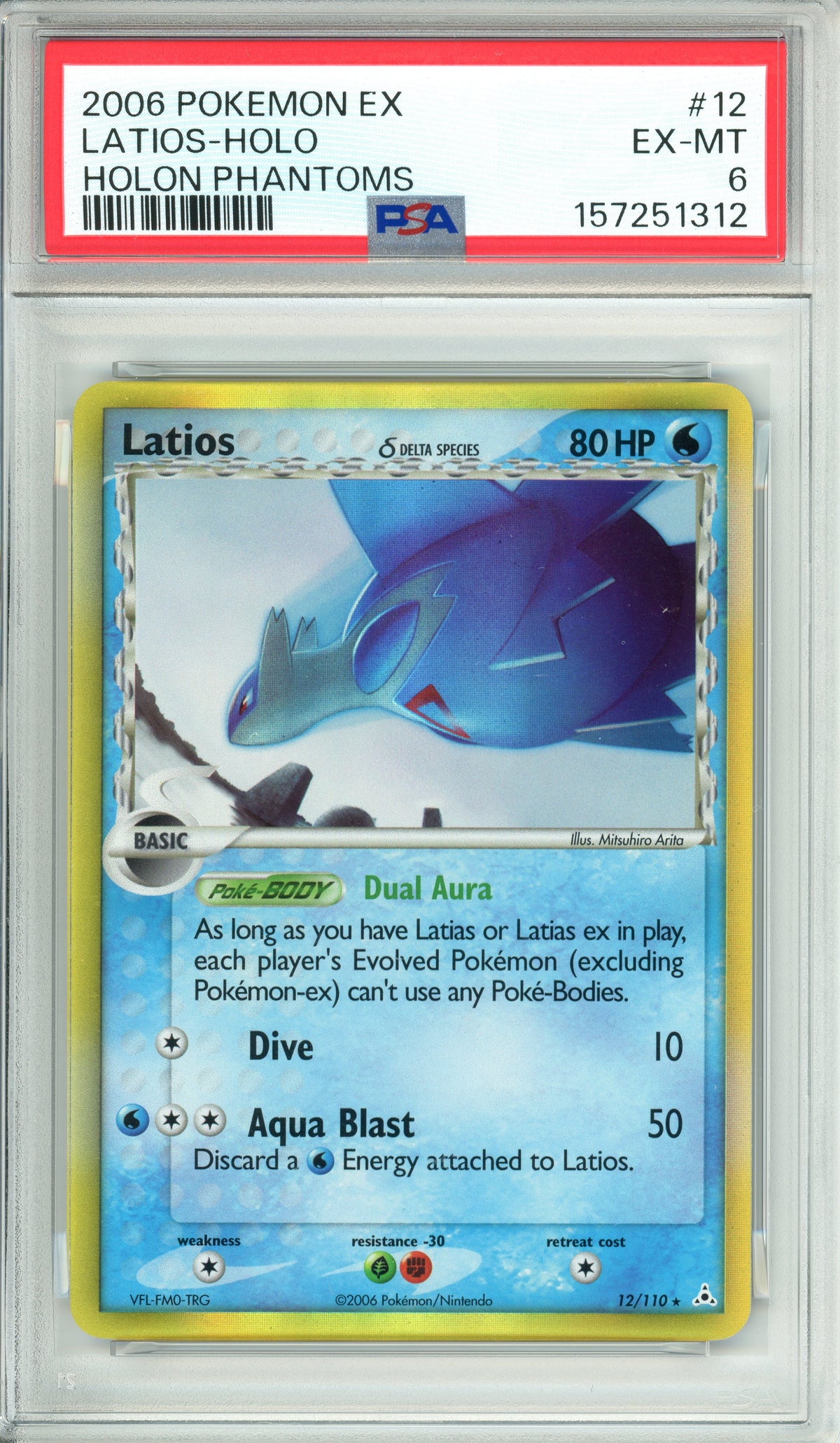 Pokemon Graded: Latios 12/110 Holon Phantoms (2006) Holo PSA 6