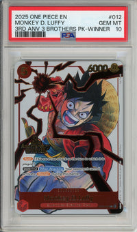 One Piece Graded: Monkey. D. Luffy ST01-012 3rd Anniversary Winner Foil PSA 10