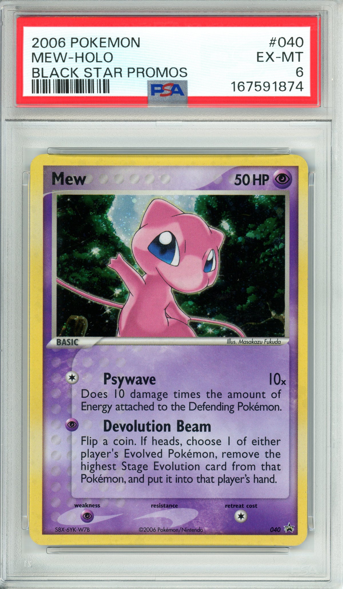 Pokemon Graded: Mew #40 Promo (2006) Holo PSA 6