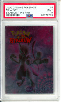 Pokemon Graded: Mewtwo #8 Danone Stadium (2000) Shiny PSA 9