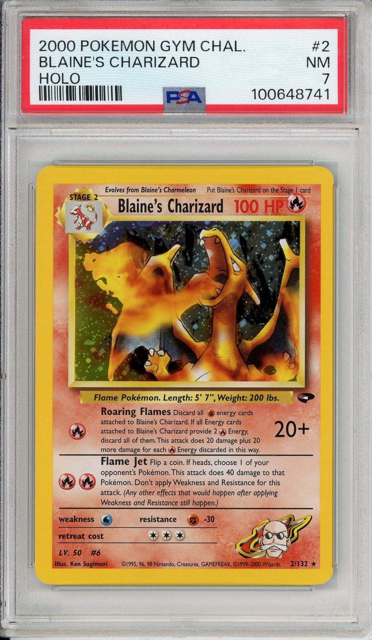 Pokemon Graded: Blaine's Charizard 2/132 Gym Challenge (2000) Holo PSA 7