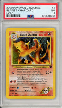 Pokemon Graded: Blaine's Charizard 2/132 Gym Challenge (2000) Holo PSA 7