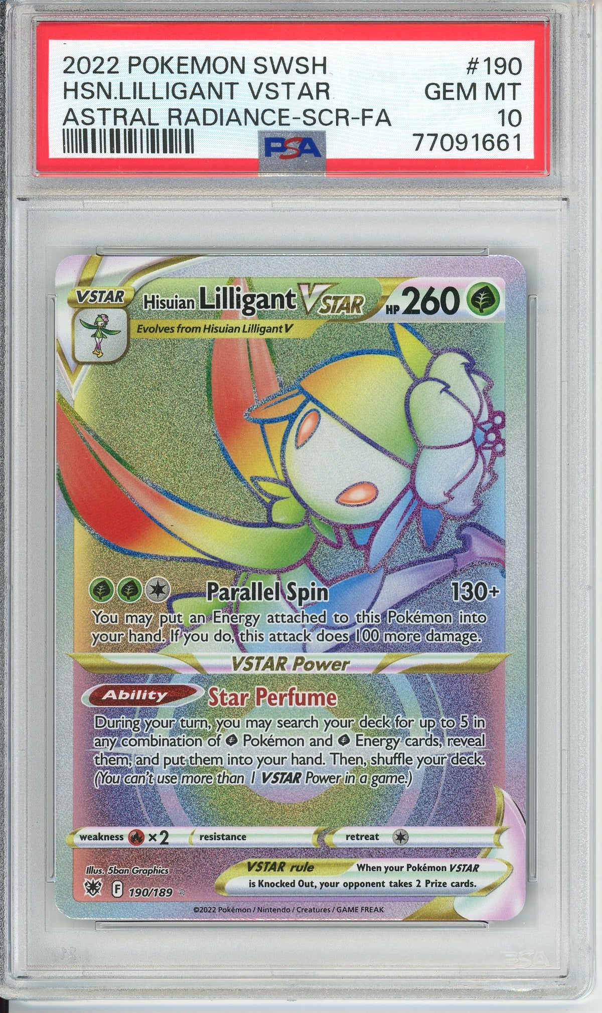 Pokemon Graded: Hisuian Lilligant VSTAR PSA 10